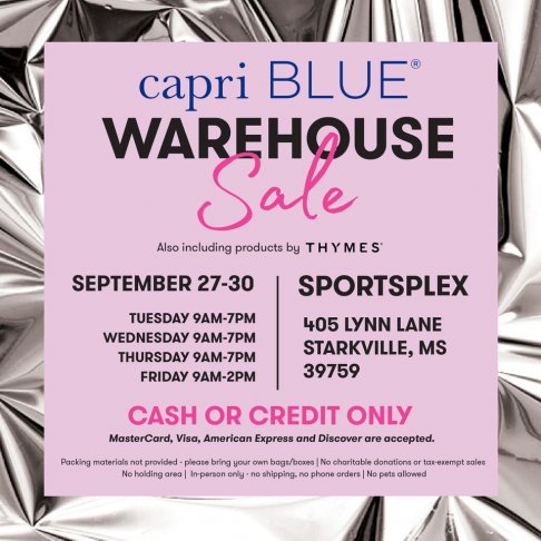 Capri Blue Warehouse Sale