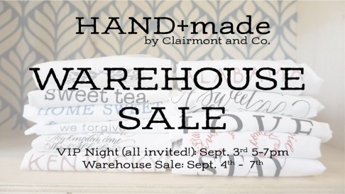 HAND+made by Clairmont and Co. Warehouse Sale